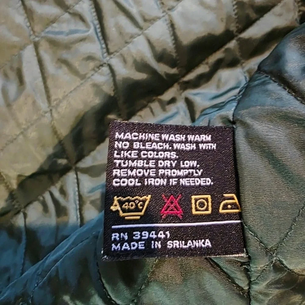 Levis Black Full Zip Quilted Lined Jacket Sz XL Windbreaker Harrington READ